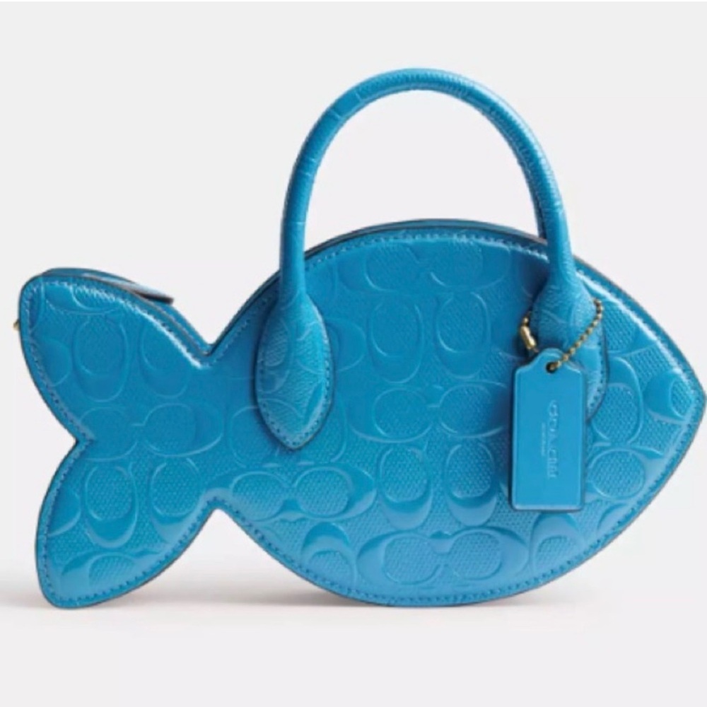 Coach Fish Bag Signature Leather - Picture 1 of 7
